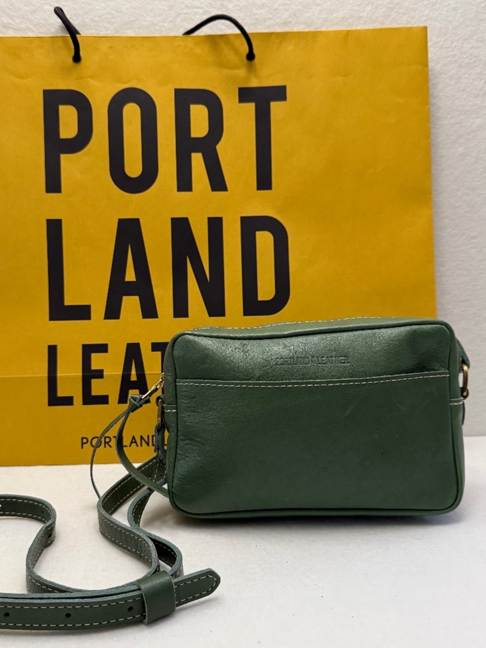 Portland Leather Goods PLG Large Camera Toaster Bag in RARE Eucalyptus Green EUC